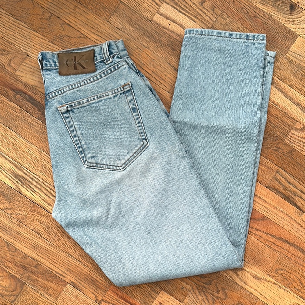 Calvin Klein Blue Straight Jeans Classic Style